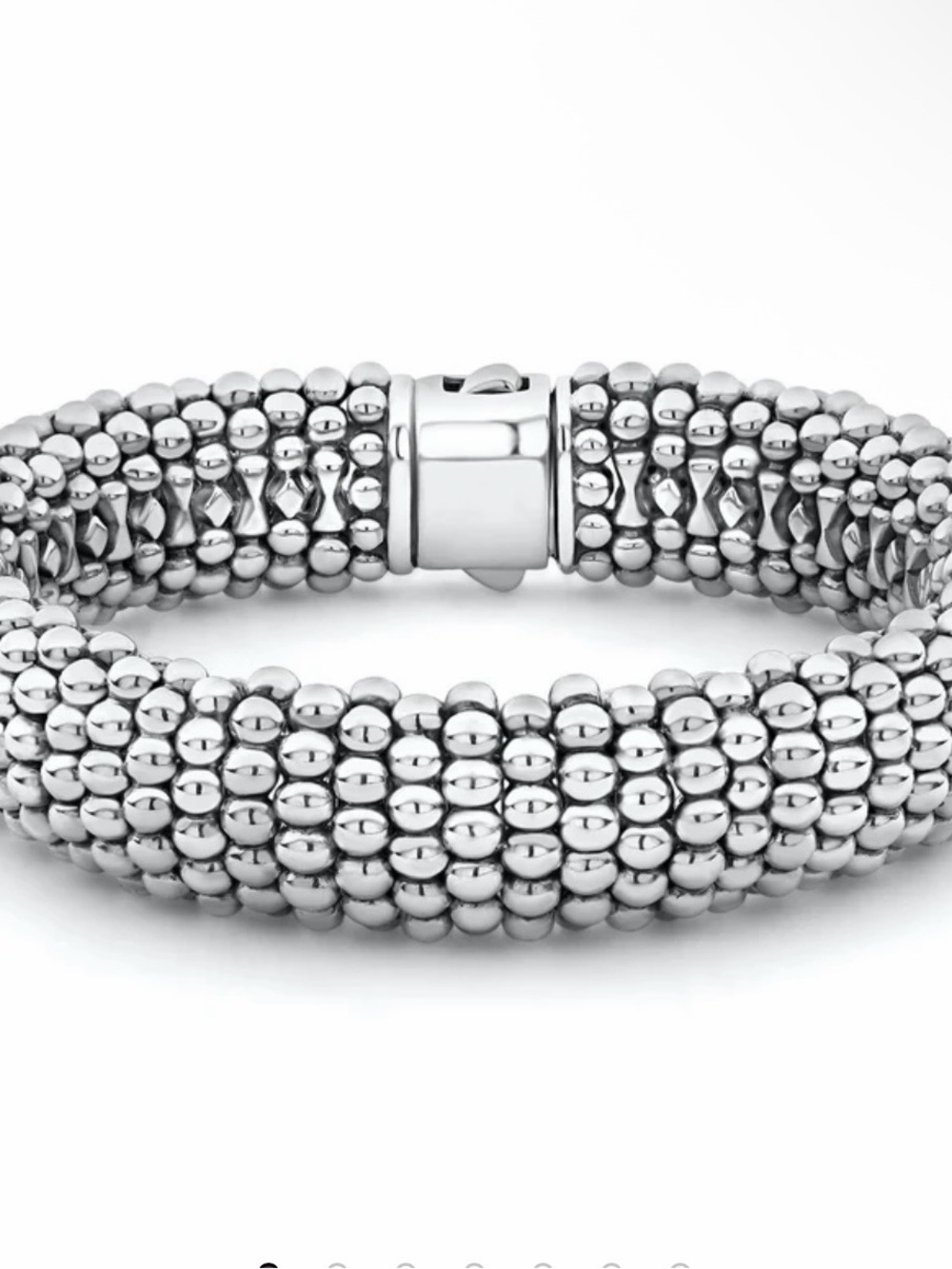 EUC Lagos 15mm Sterling Silver Caviar Bracelet - Picture 3 of 10